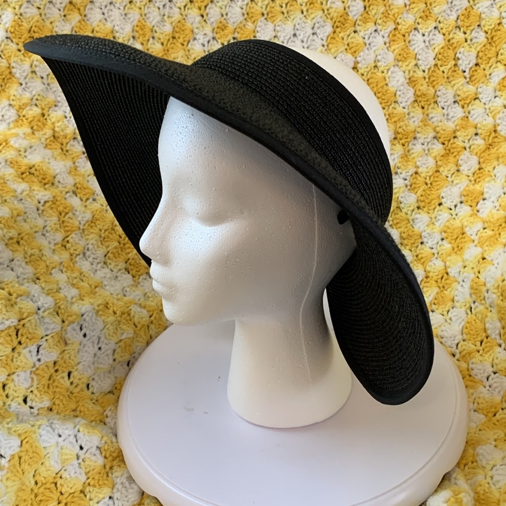 FURTALK Sun Visor Wide Brim Straw Ponytail Summer Beach Hat UV Foldable Travel